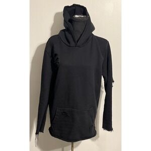 Elwood Hoodie Mens‎ Small Black Distressed Pullover Kangaroo Pocket Streetwear